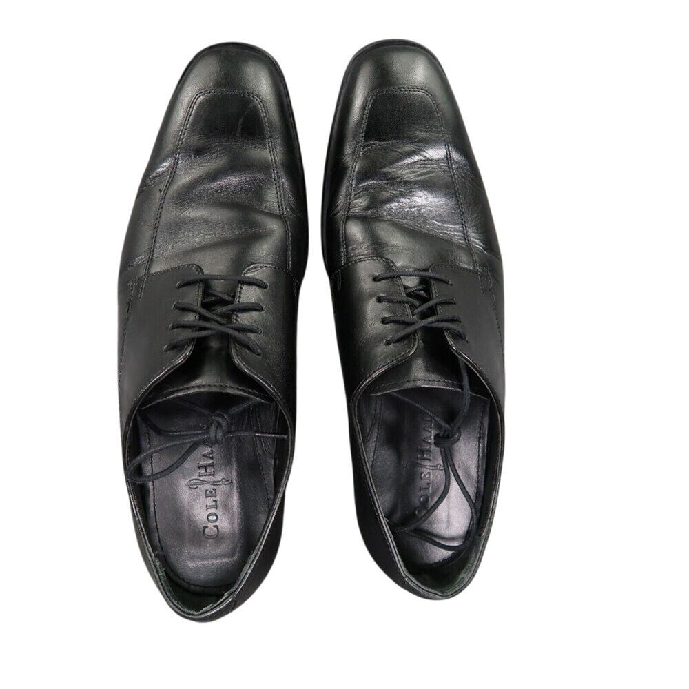 Cole Haan Shoes Mens 8.5 Oxford Classic Formal Leather Black Dress Event Lace Up - Picture 5 of 14